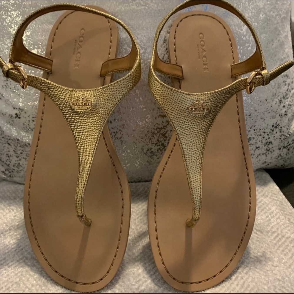 Coach Gold Sandals